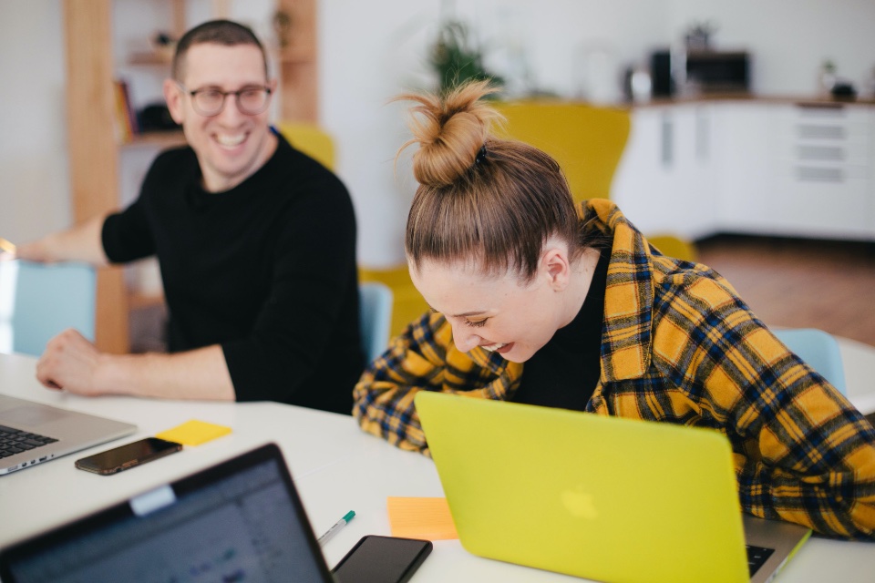 Web Design Agency in Manchester employees laughing